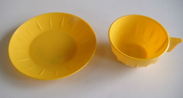 Mini Cup & Saucer - Yellow